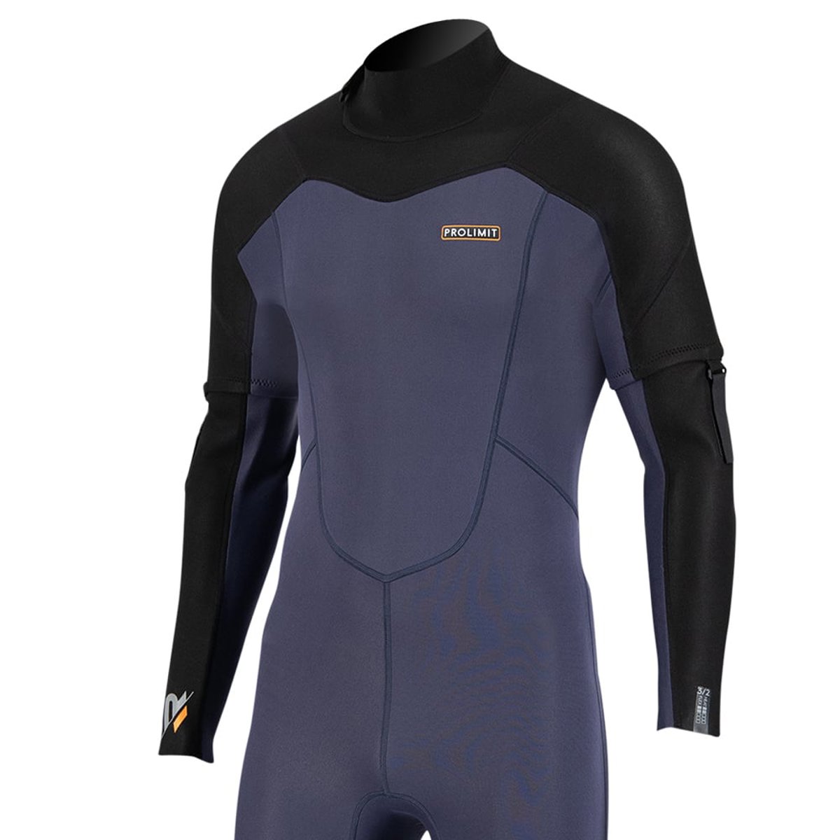 Prolimit Raider fullsuit 3/2 backzip avec manches amovibles combinaison homme navy/noir 6