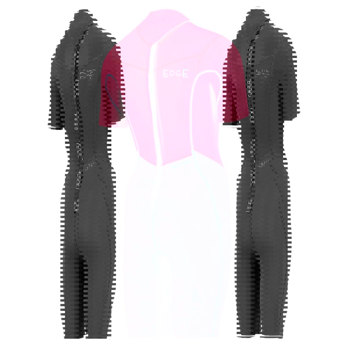 Prolimit Edge Shorty 2/2 backzip combinaison femme noire navy/bordeaux 5