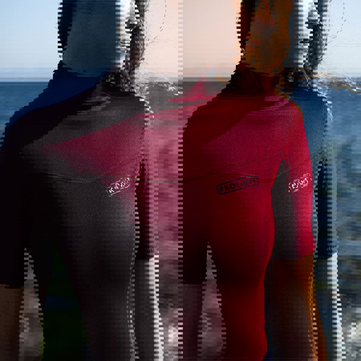 Prolimit Edge Shorty 2/2 backzip combinaison femme noire navy/bordeaux 6