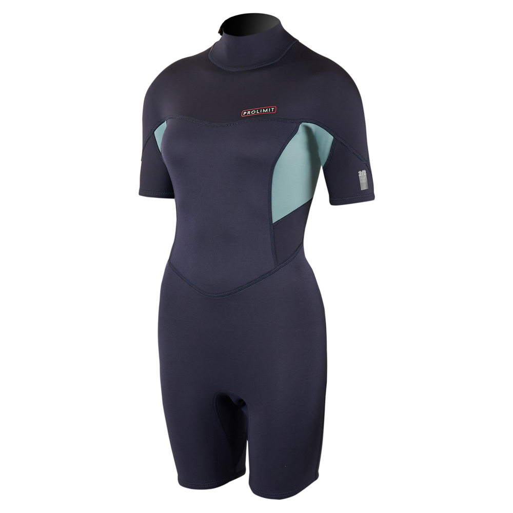 Fire shorty 2/2 mm backzip combinaison femme bleu