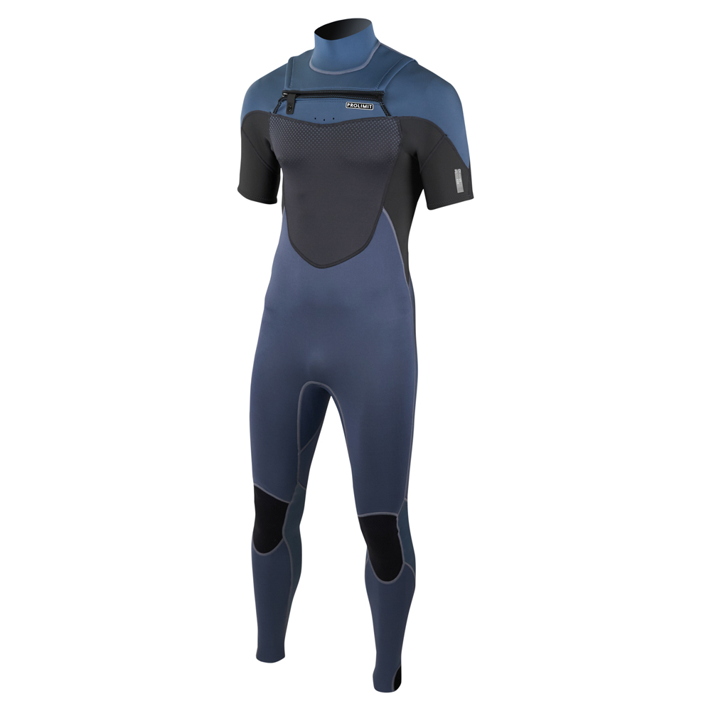Prolimit Fusion steamer shortarm Freezip frontzip combinaison homme bleue 2