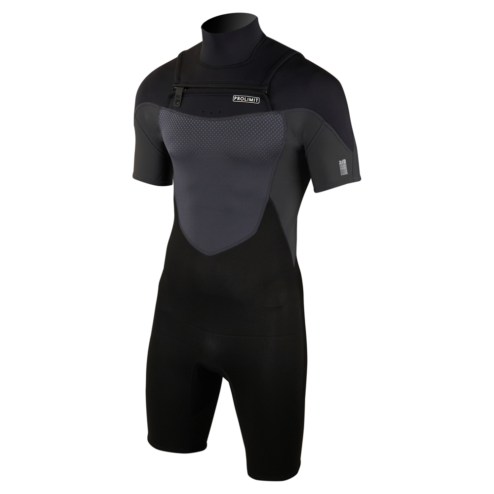 Prolimit Fusion shorty Freezip 2/2 frontzip combinaison homme noire 2