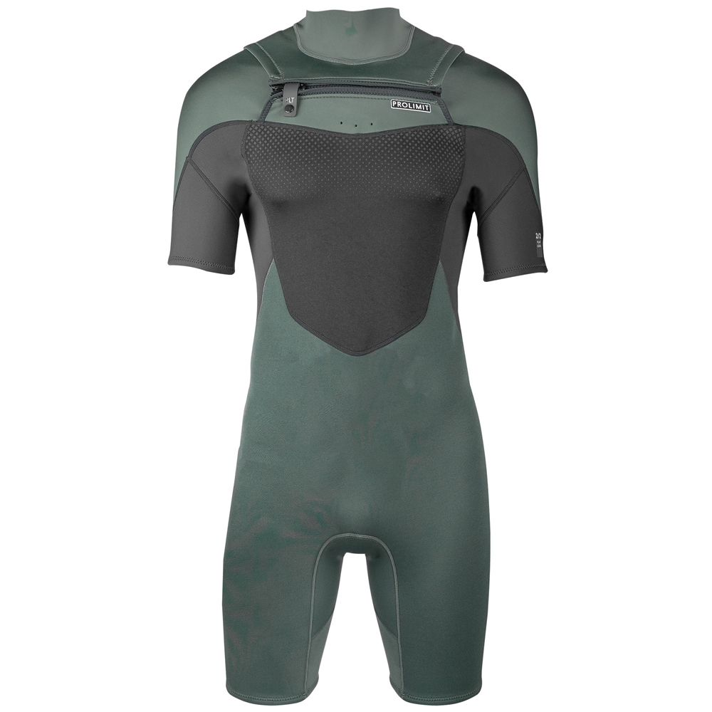Prolimit Fusion shorty Freezip 2/2 frontzip combinaison homme vert/teal 2