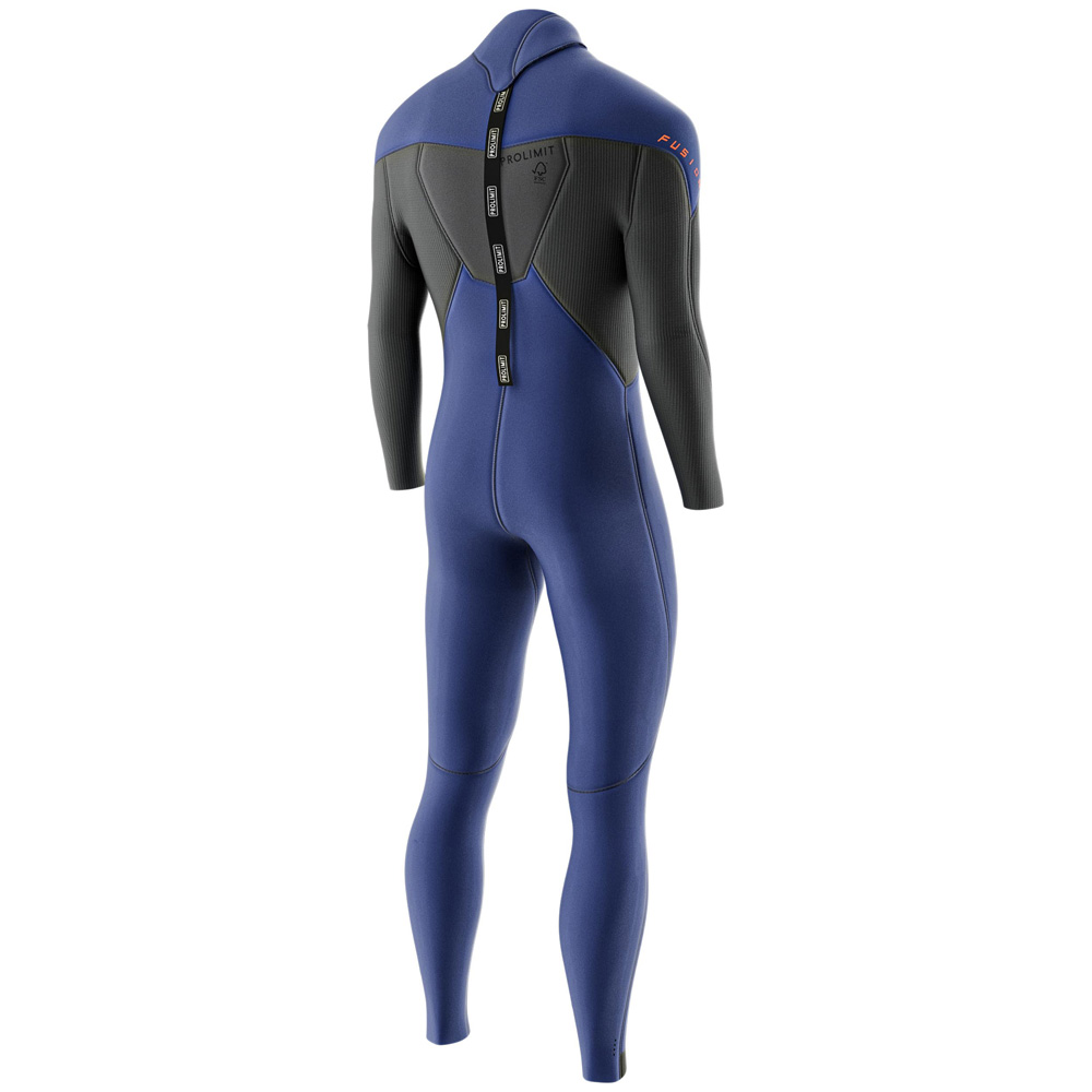 Prolimit Fusion steamer 4/3 mm combinaison homme fermeture dos bleue 3
