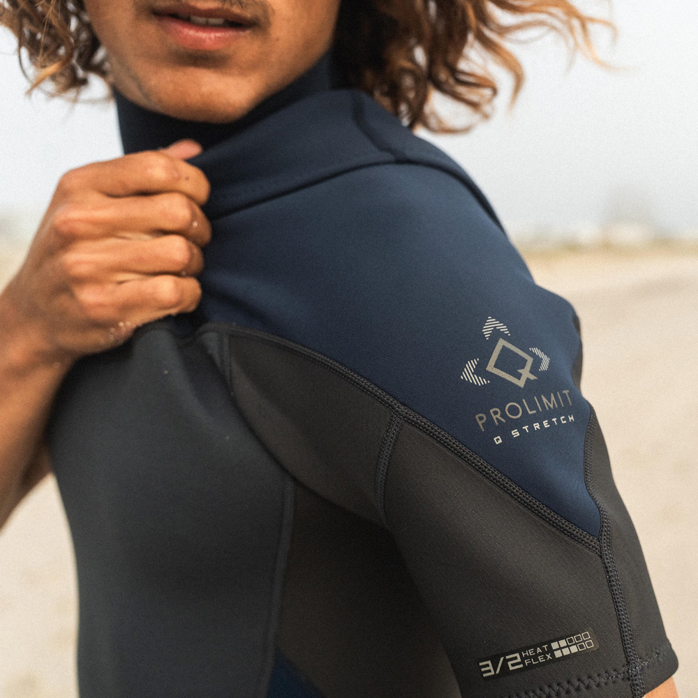 Prolimit Fusion shorty 2/2 mm combinaison homme fermeture dos bleue 4