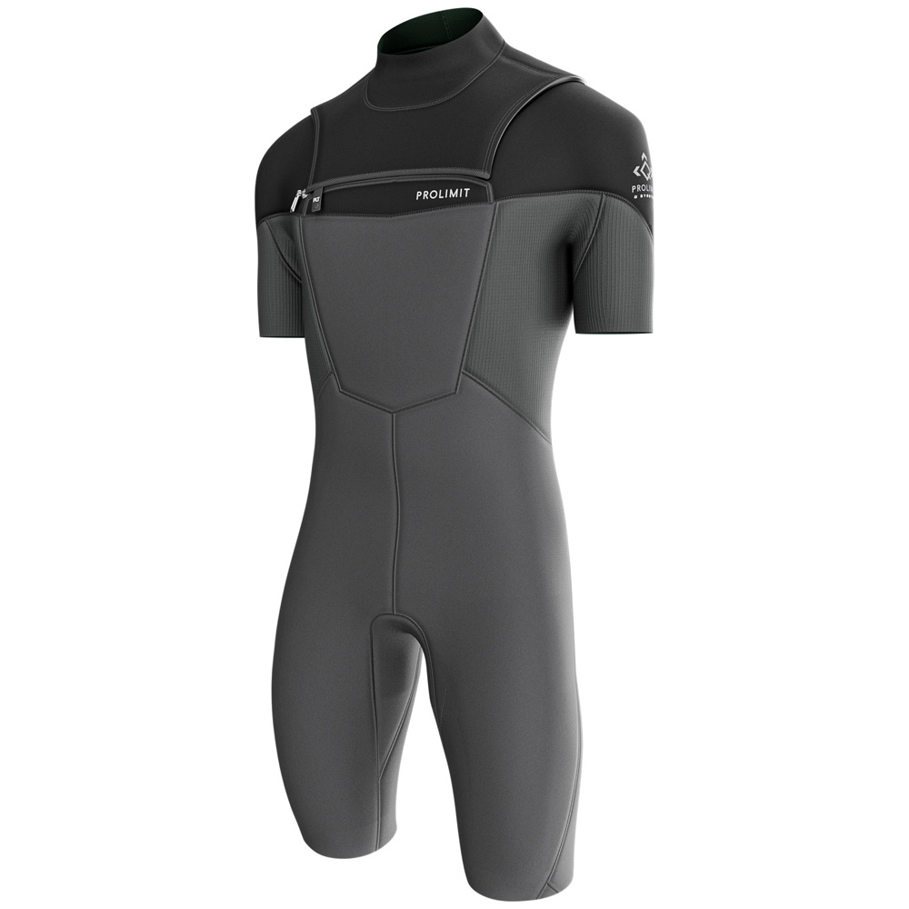 Fusion shorty 2/2 mm combinaison homme fermeture poitrine noire