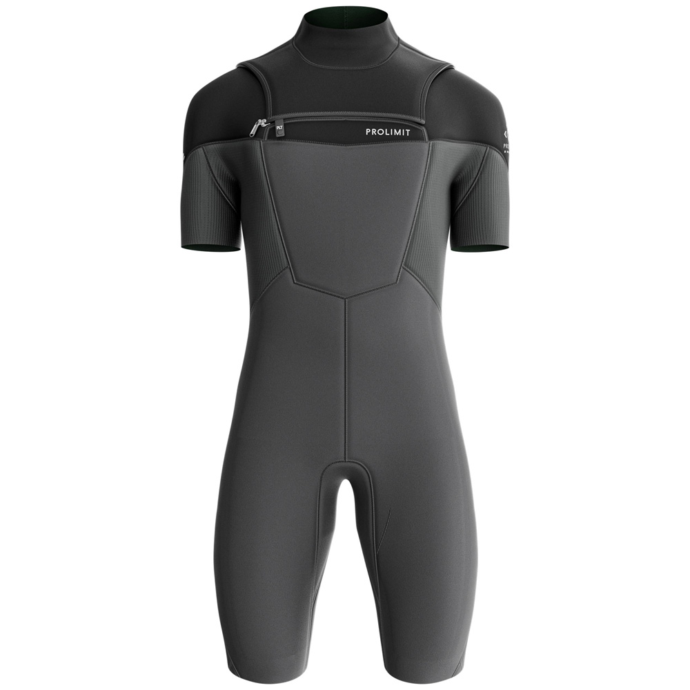 Fusion shorty 2/2 mm combinaison homme fermeture poitrine noire