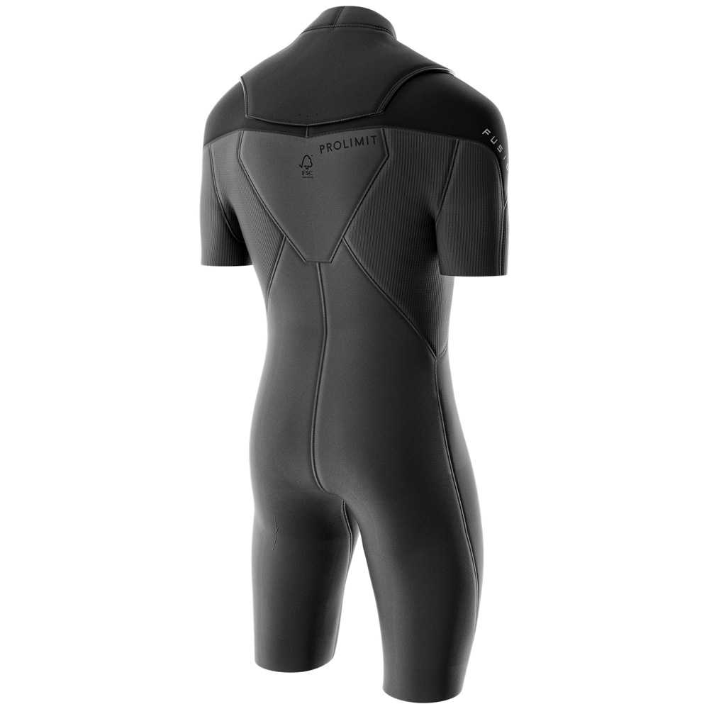 Prolimit Fusion shorty 2/2 mm combinaison homme fermeture poitrine noire 3