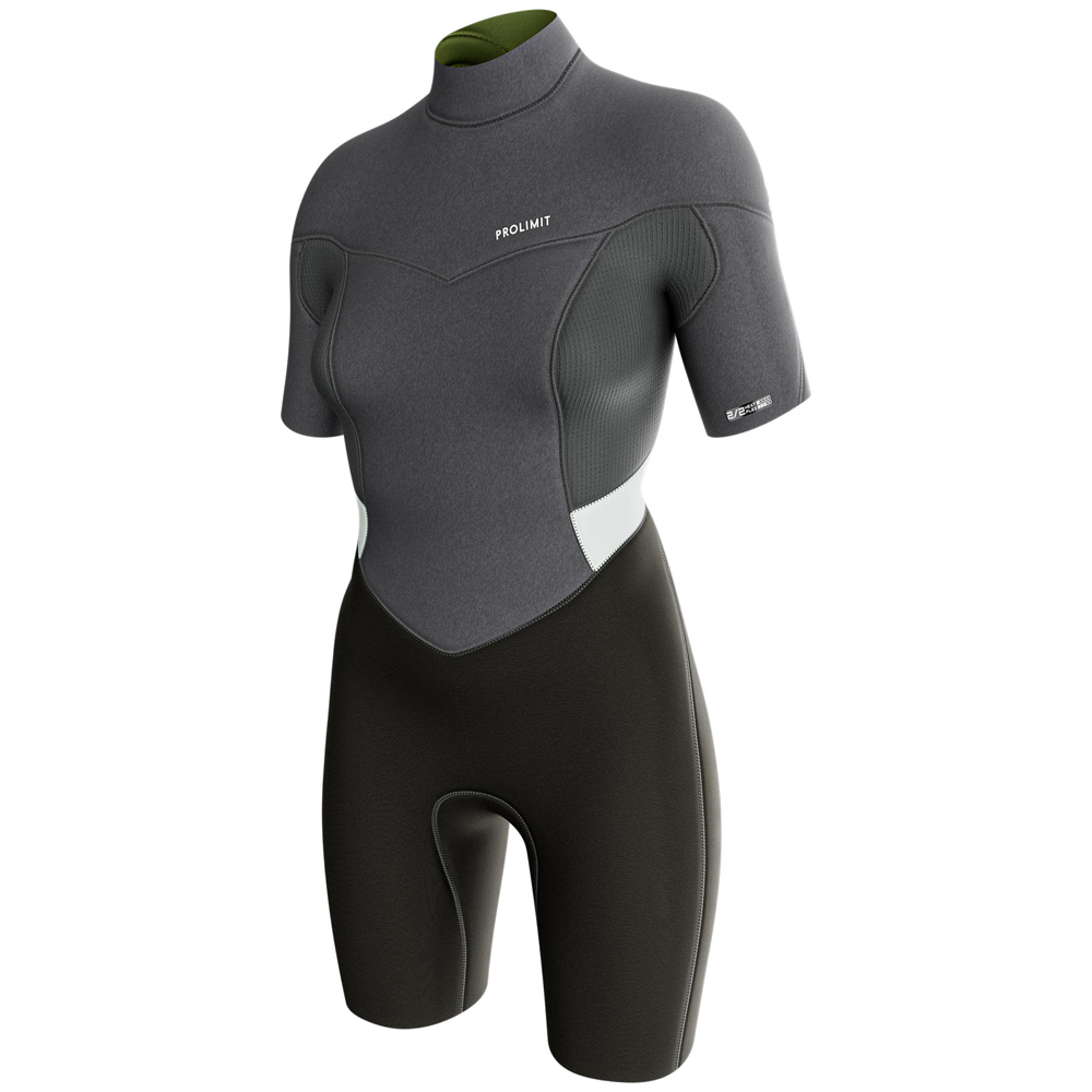 Fire Shorty V-Zip 3/2 mm combinaison femme grise