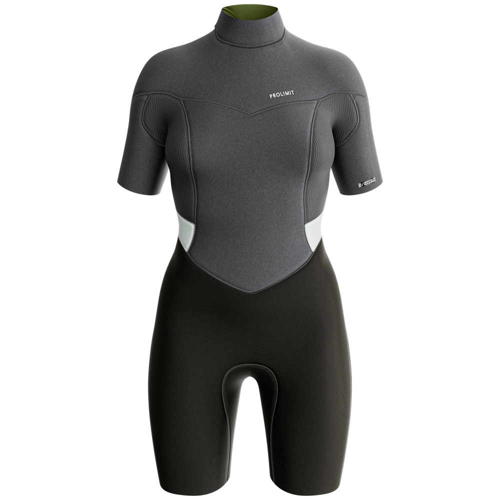 Fire Shorty V-Zip 3/2 mm combinaison femme grise