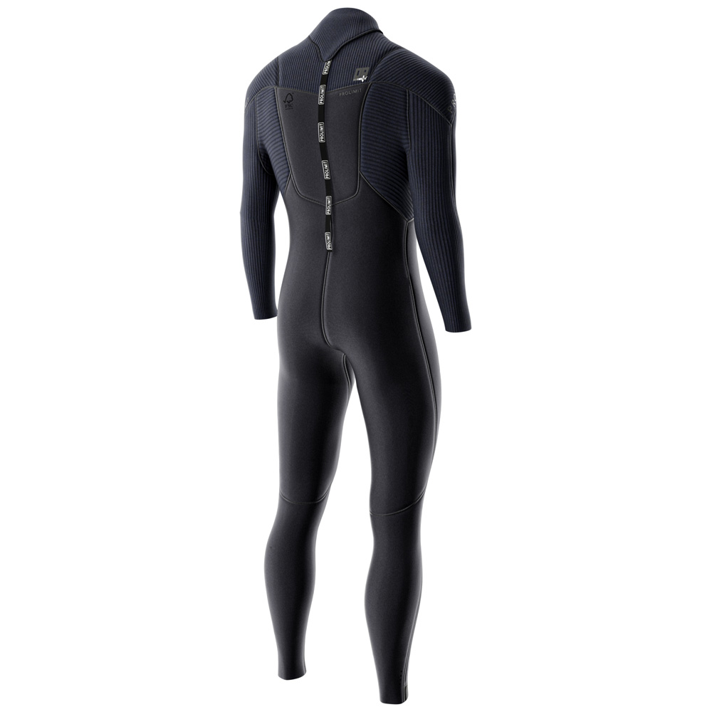 Prolimit Predator Steamer V-zip 5/4 mm combinaison homme noire 3