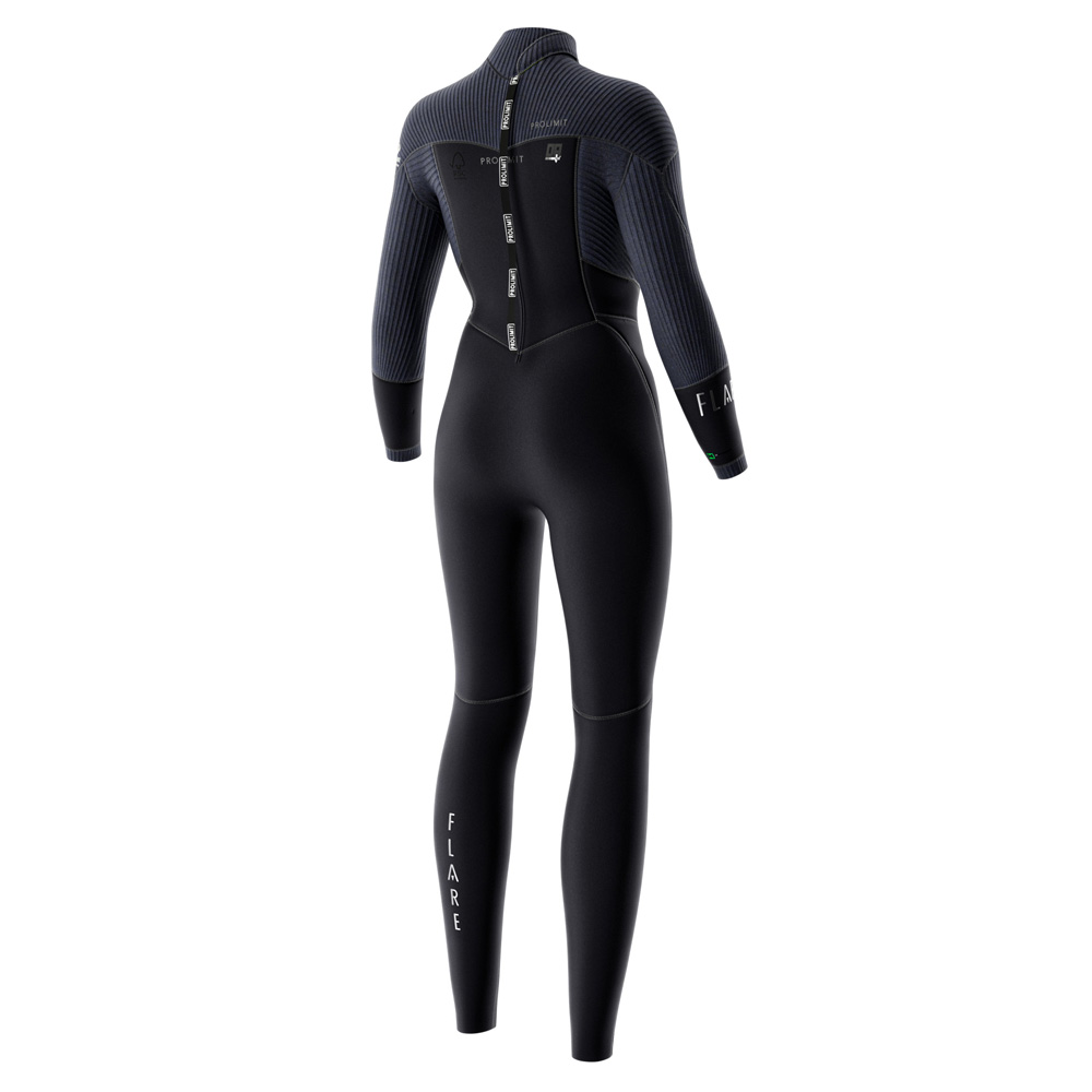 Prolimit Flare Steamer V-zip 5/4 mm combinaison femme noire 3