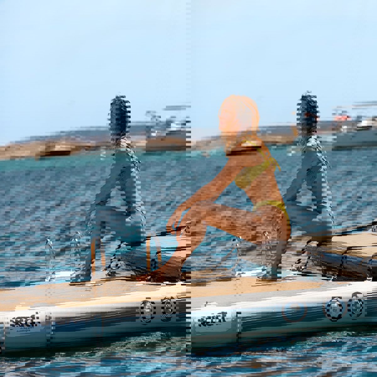 SeaRaft Teak deck noir medium plateforme gonflable 20