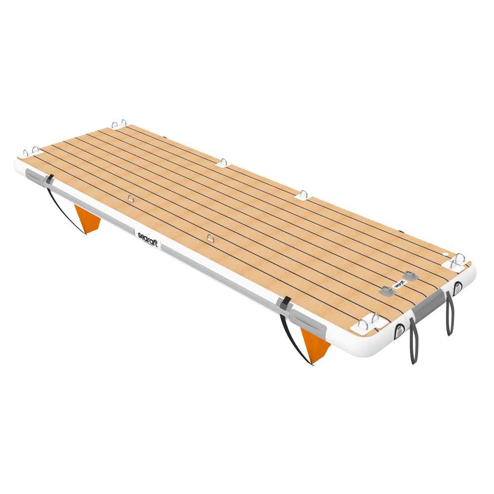 SeaRaft Teak deck gris large plateforme gonflable foto 1