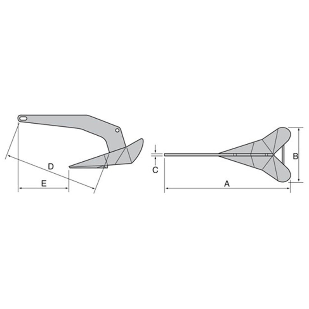 Lewmar ancre delta galvanisée 4kg 2