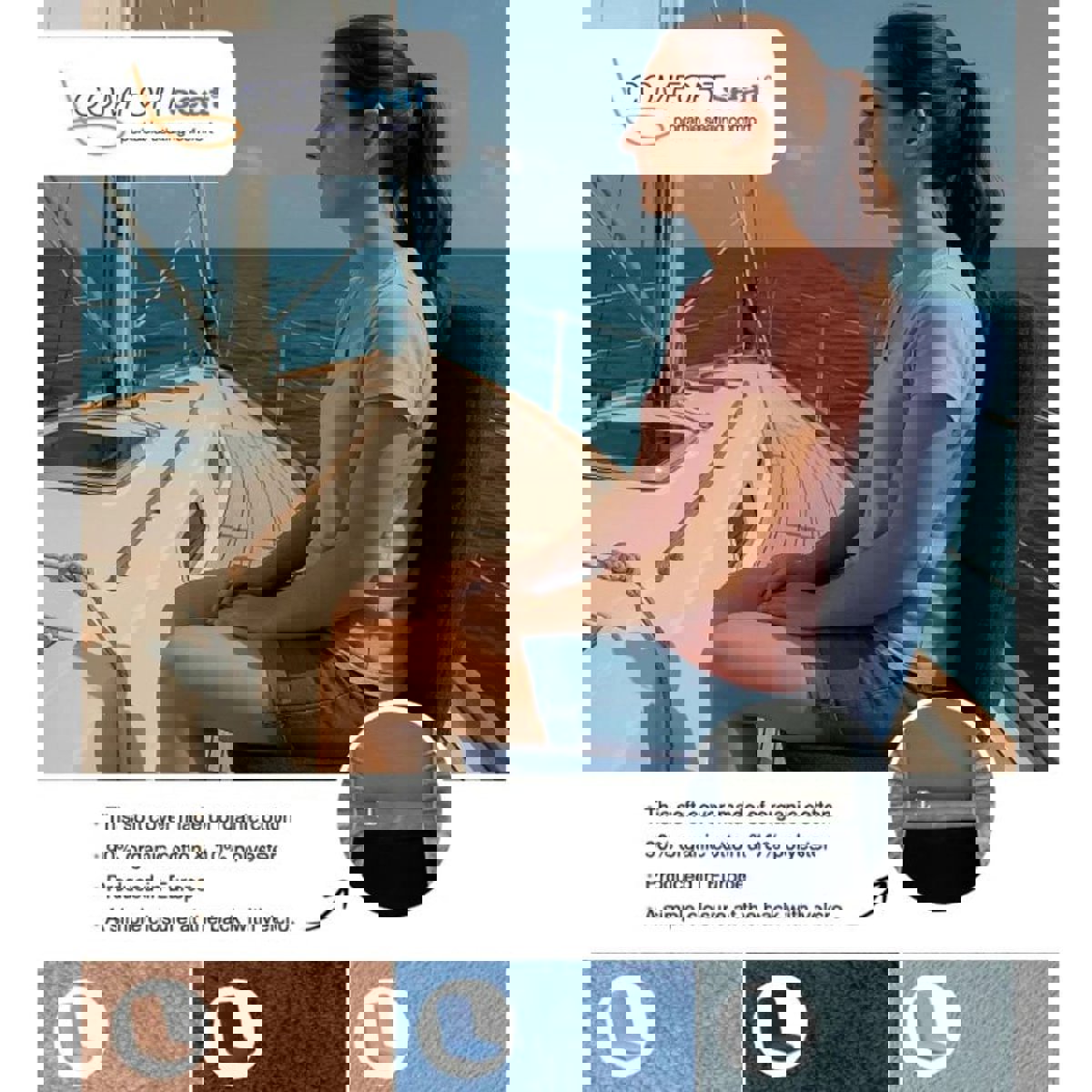 Comfort Seat housse en éponge bleue pour siège standard 4