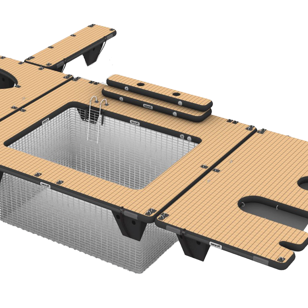SeaRaft Airstep transom bumper medium teak deck noir 2