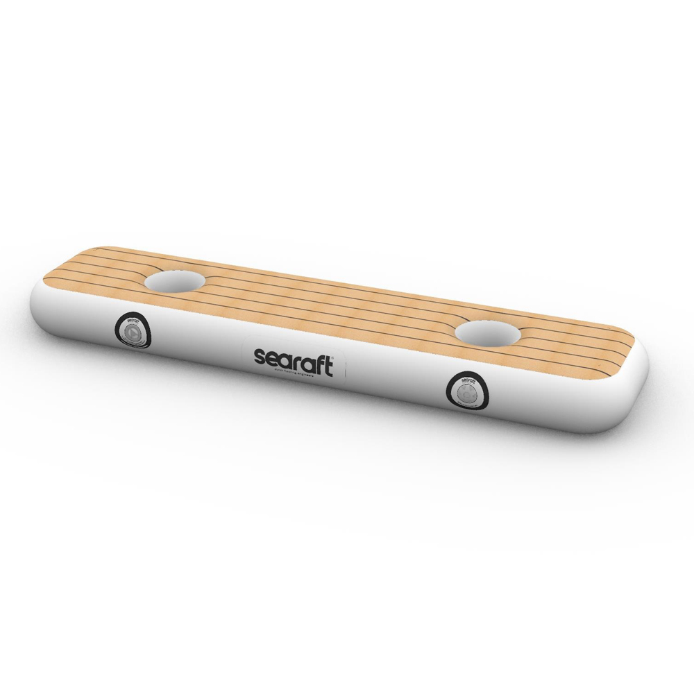 SeaRaft Airstep transom bumper medium teak deck gris foto 1