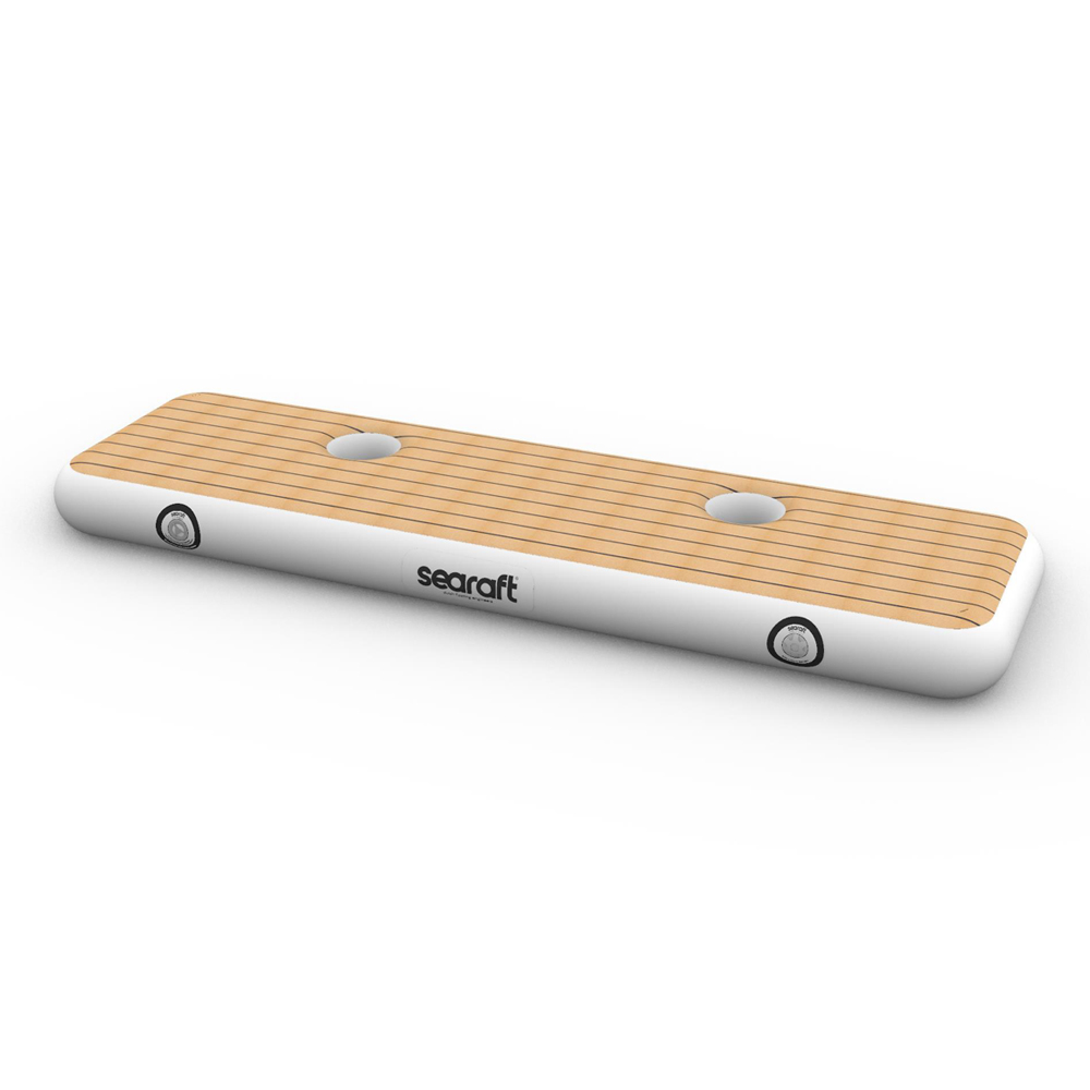 SeaRaft Airstep transom bumper large teak deck gris foto 1