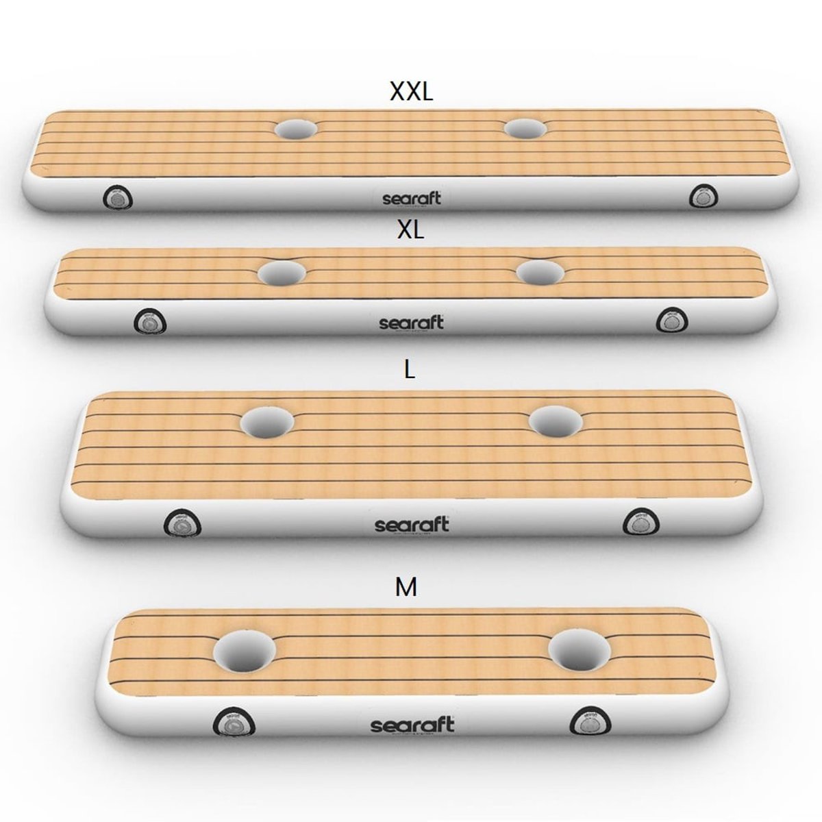 SeaRaft Airstep transom bumper x-large teak deck gris 8