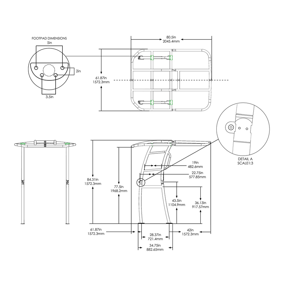 Fishmaster Pro T-Top poli avec toile bleue 10