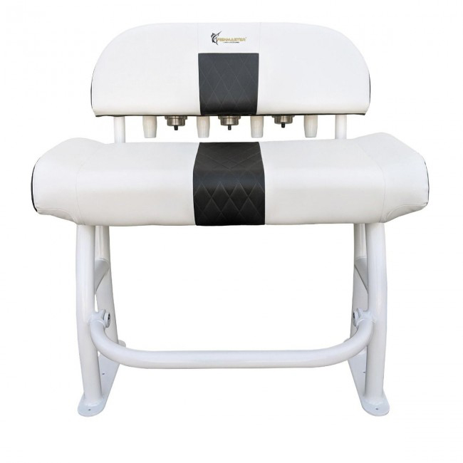 Fishmaster Pro T-Top chaise blanche avec coussin blanc incl. dossier 2