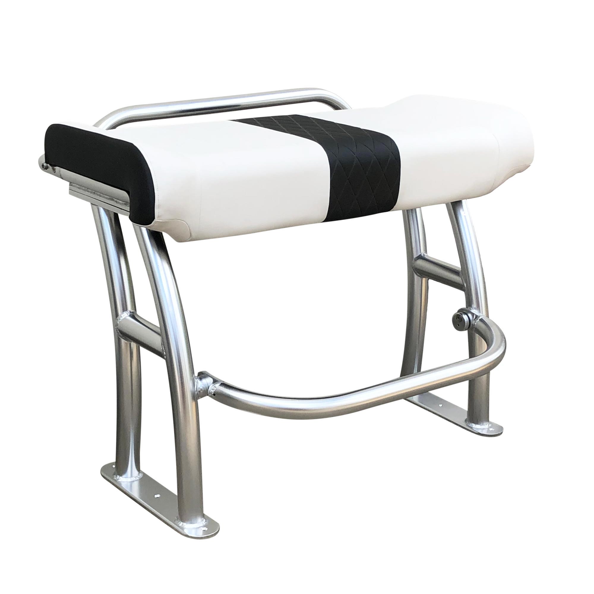 Fishmaster Pro T-Top chaise polie avec coussin blanc incl. rail foto 1