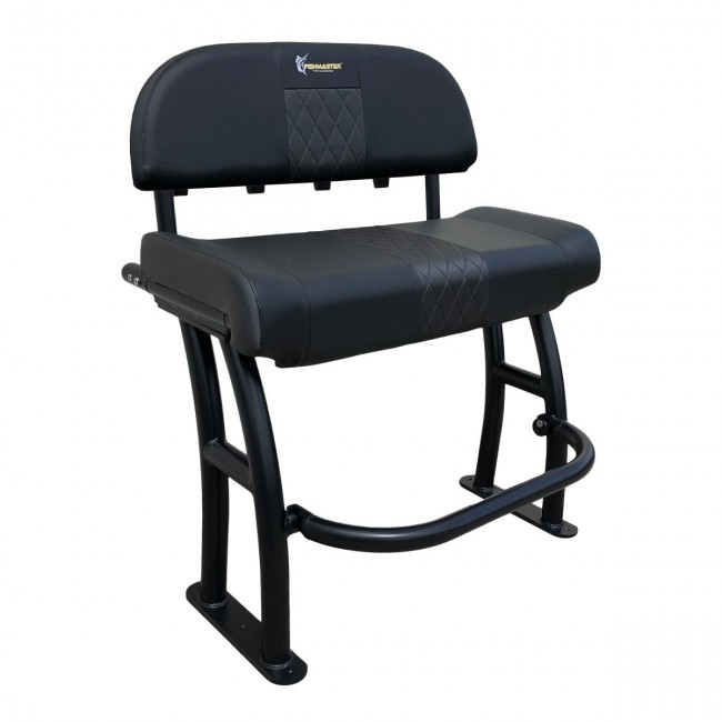 Fishmaster Pro T-Top chaise noire avec coussin noir incl. dossier foto 1