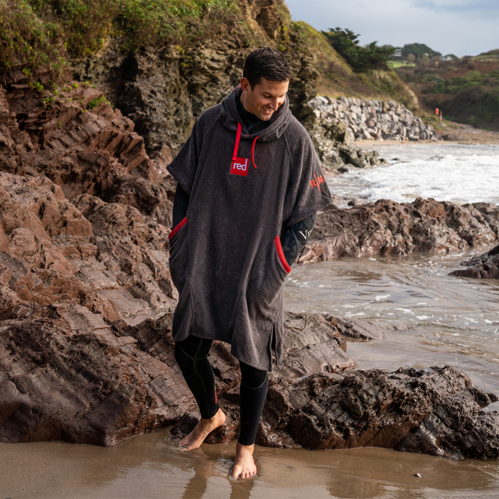 red paddle Lusso poncho da bagno grigio 6