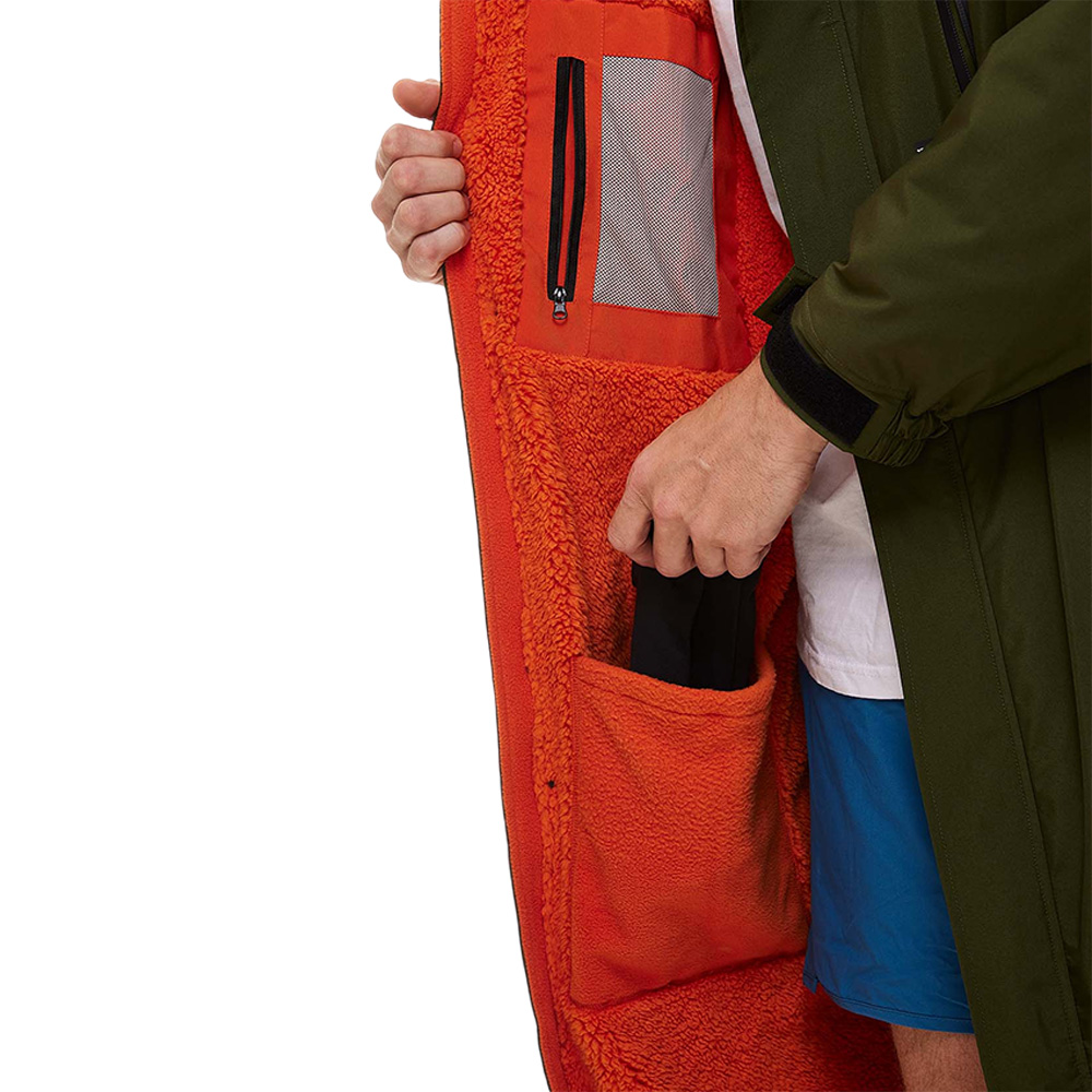 red paddle Pro Change Jacket poncho maniche lunghe verde 4