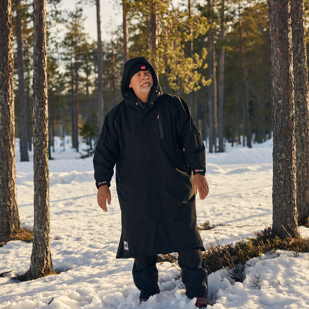 red paddle Pro Change Jacket Poncho a maniche lunghe nero 4