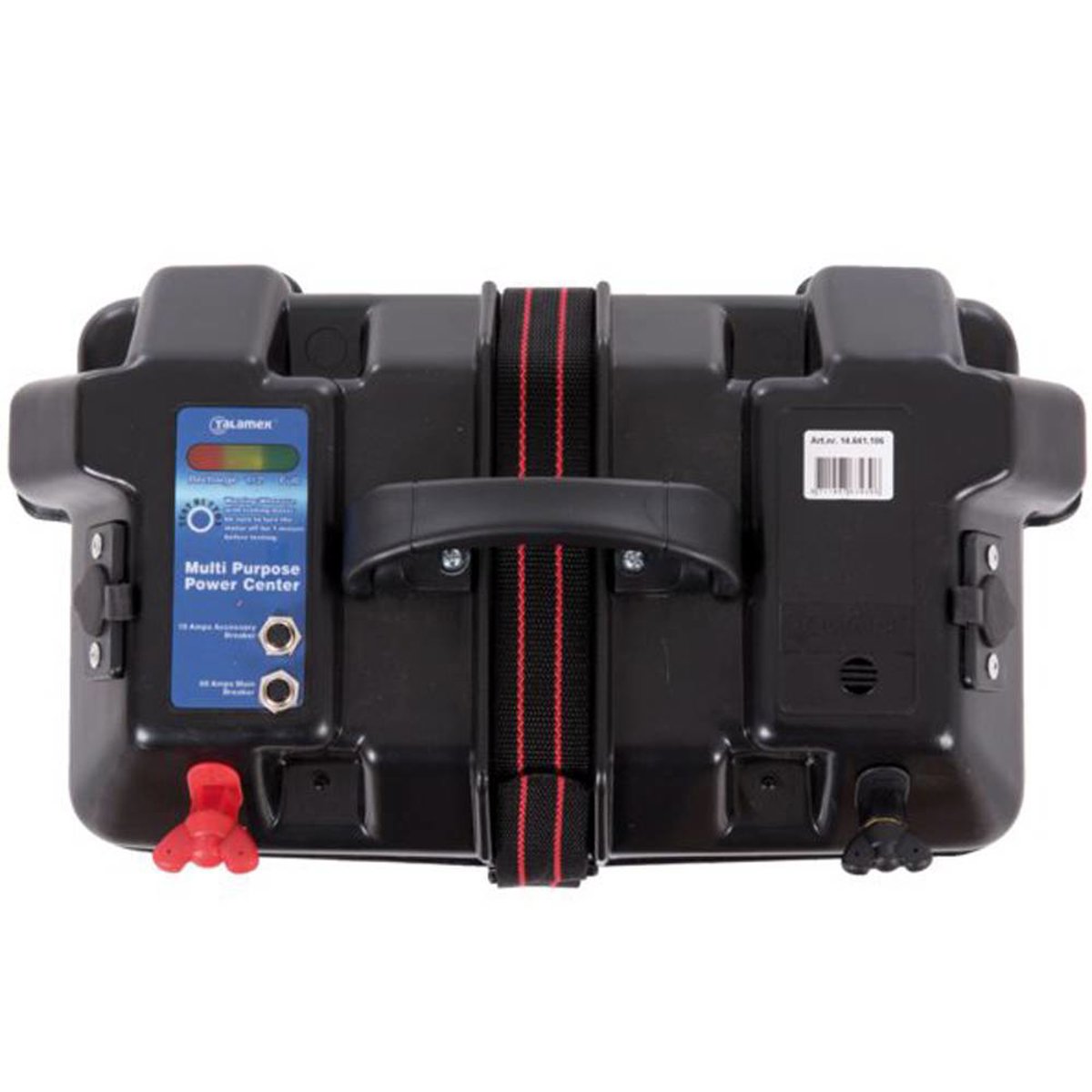 Talamex CASSA BATTERIA CON CONNESSIONE QUICKFIT MAX 30A & 2X12V E TESTER DI BATTERIA 5