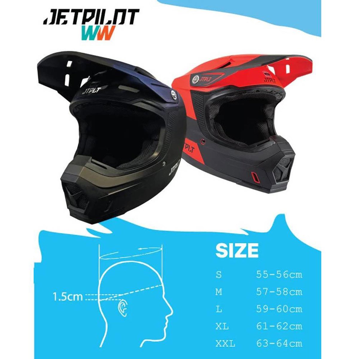 Jetpilot Vault casco da sport acquatici nero/rosso 8