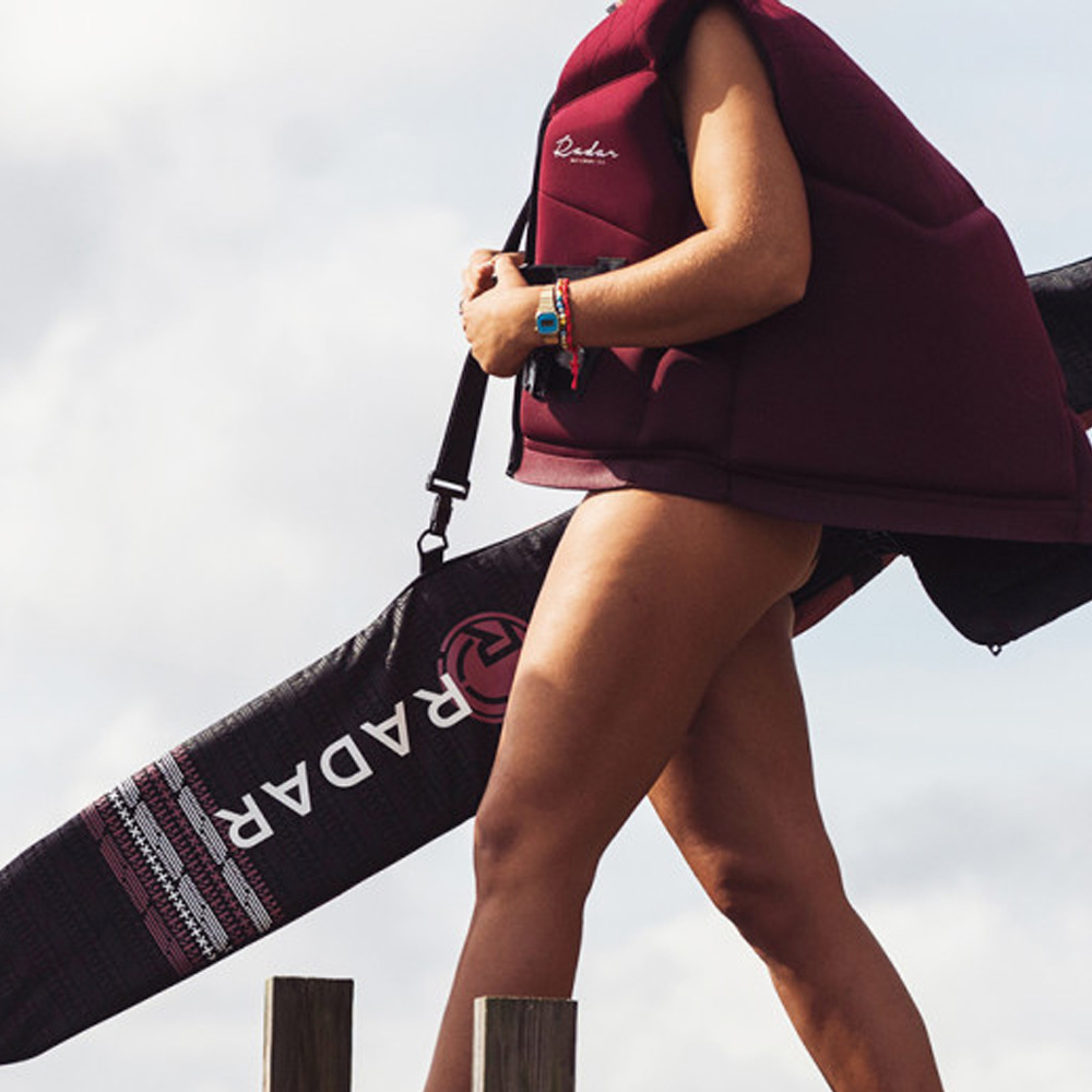 Radar borsa da sci slalom imbottita 63-67 pollici rosa 7