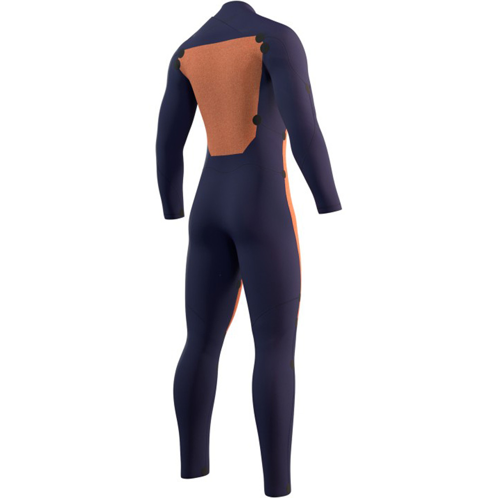 Mystic Star Fullsuit 3/4mm muta da uomo nera con doppia cerniera frontale 4