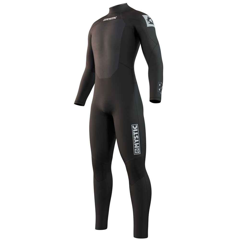Mystic Brand Fullsuit 3/2mm Backzip Flatlock muta da uomo nera foto 1