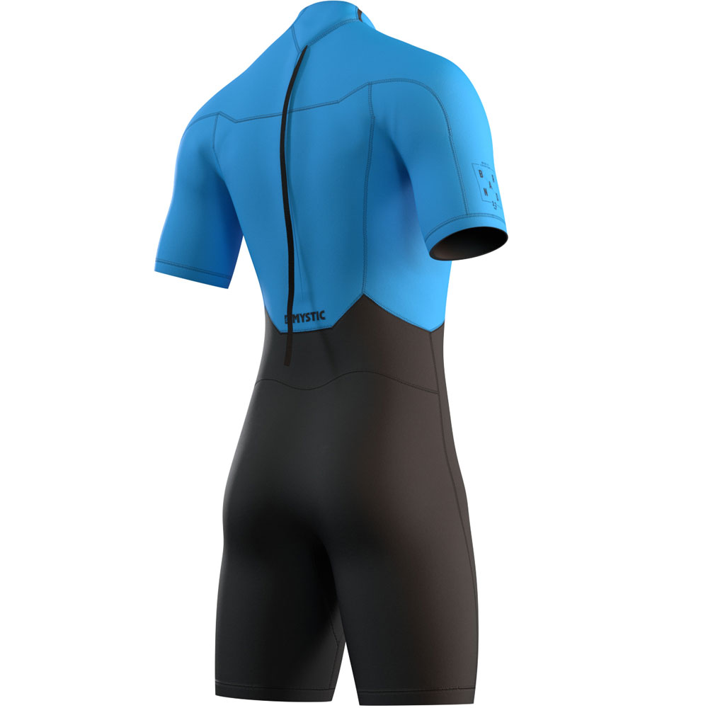 Mystic Brand Shorty 3/2mm Backzip Flatlock muta uomo blu 3