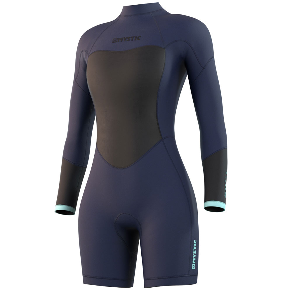 Brand Longarm Shorty 3/2mm Backzip Flatlock donna night blue