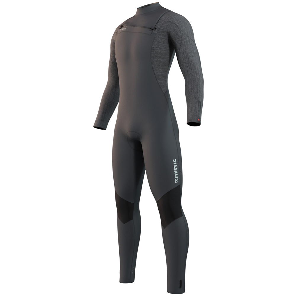 Mystic Majestic fullsuit 4/3mm zip al petto uomo grigio scuro foto 1