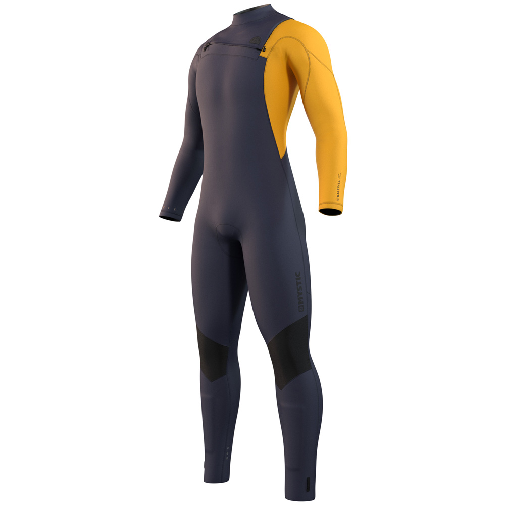 Mystic Marshall fullsuit 3/2mm zip petto uomo blu / giallo foto 1
