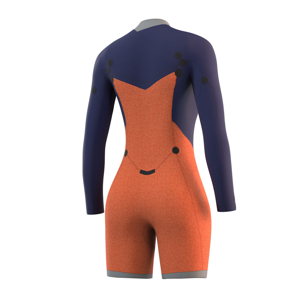 Mystic Dazzled Longarm Shorty 3/2mm Double Frontzip donna nero 4