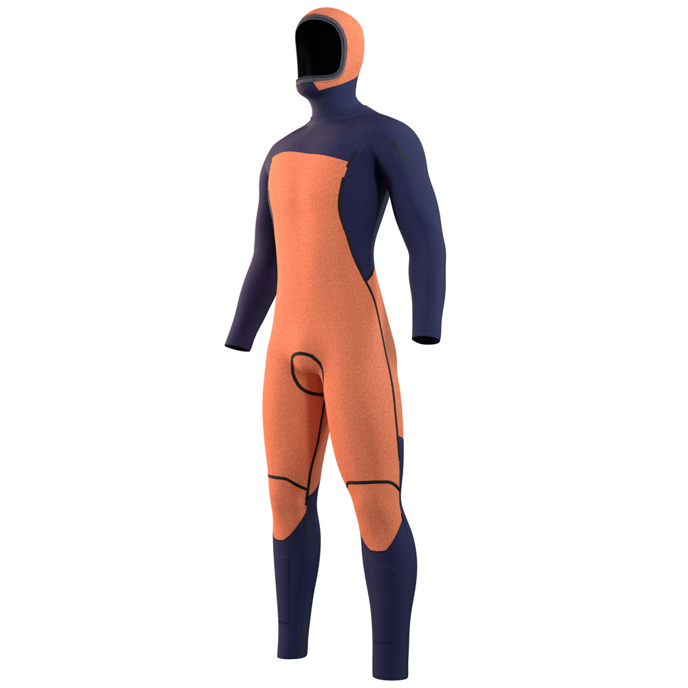 Mystic Marshall Hooded Fullsuit 5/3mm Frontzip muta da uomo nera 3