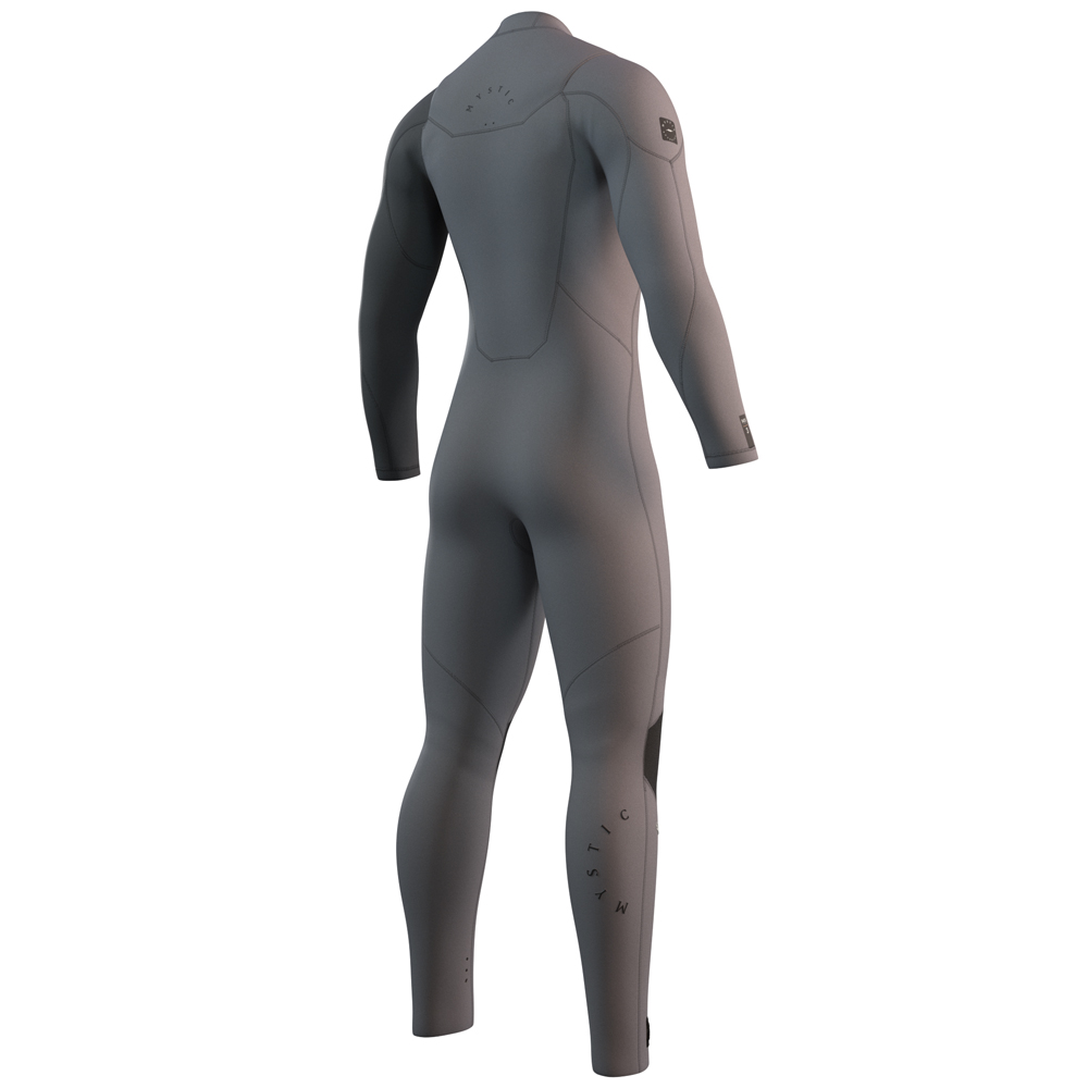 Mystic Marshall fullsuit muta uomo 5/3mm zip pettorale grigio chiaro 2