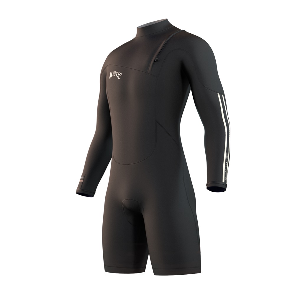 Mystic The One Longarm Shorty 3/2mm uomo zipfree nero 3