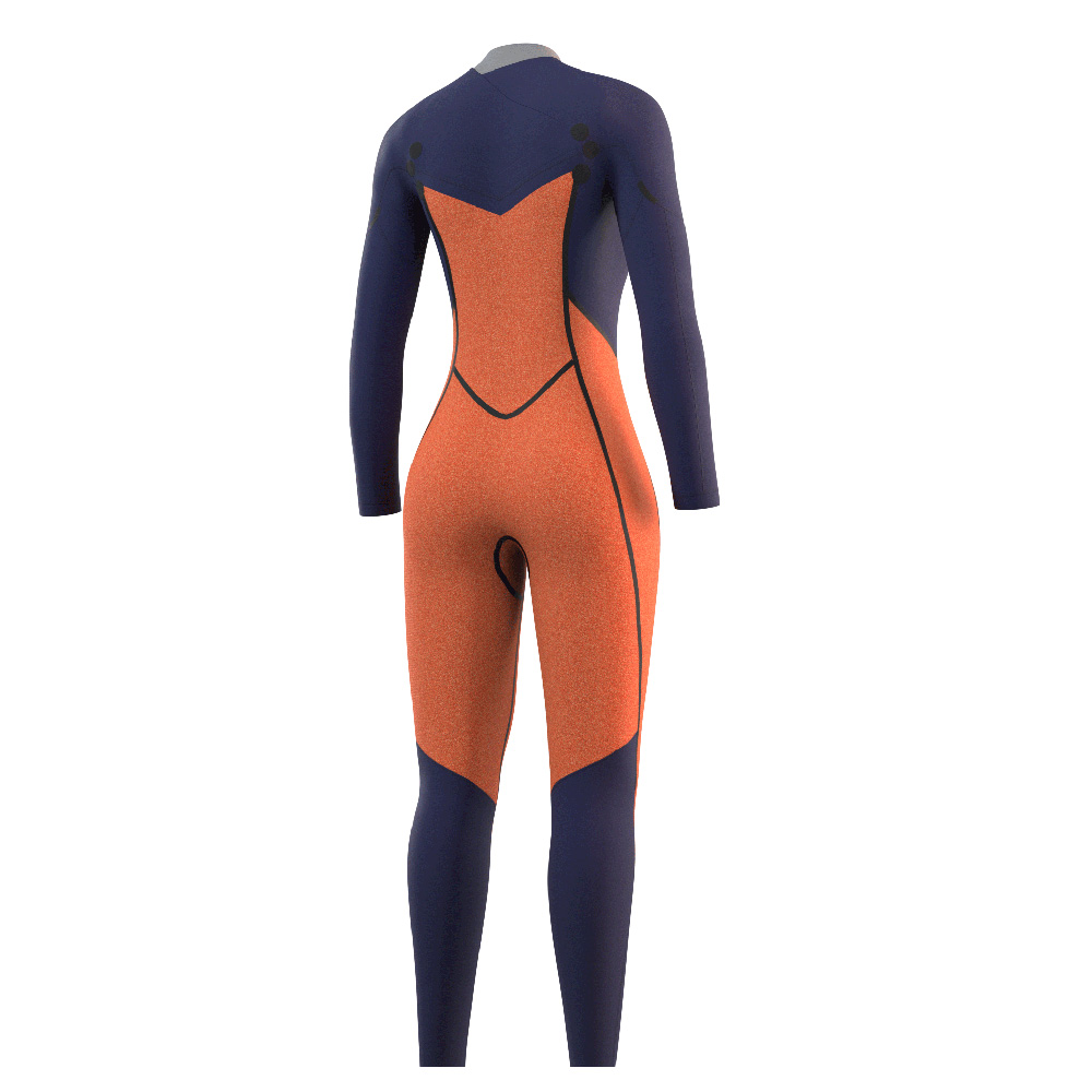 Mystic Dazzled fullsuit 4/3 mm donne nero zip sul petto 4