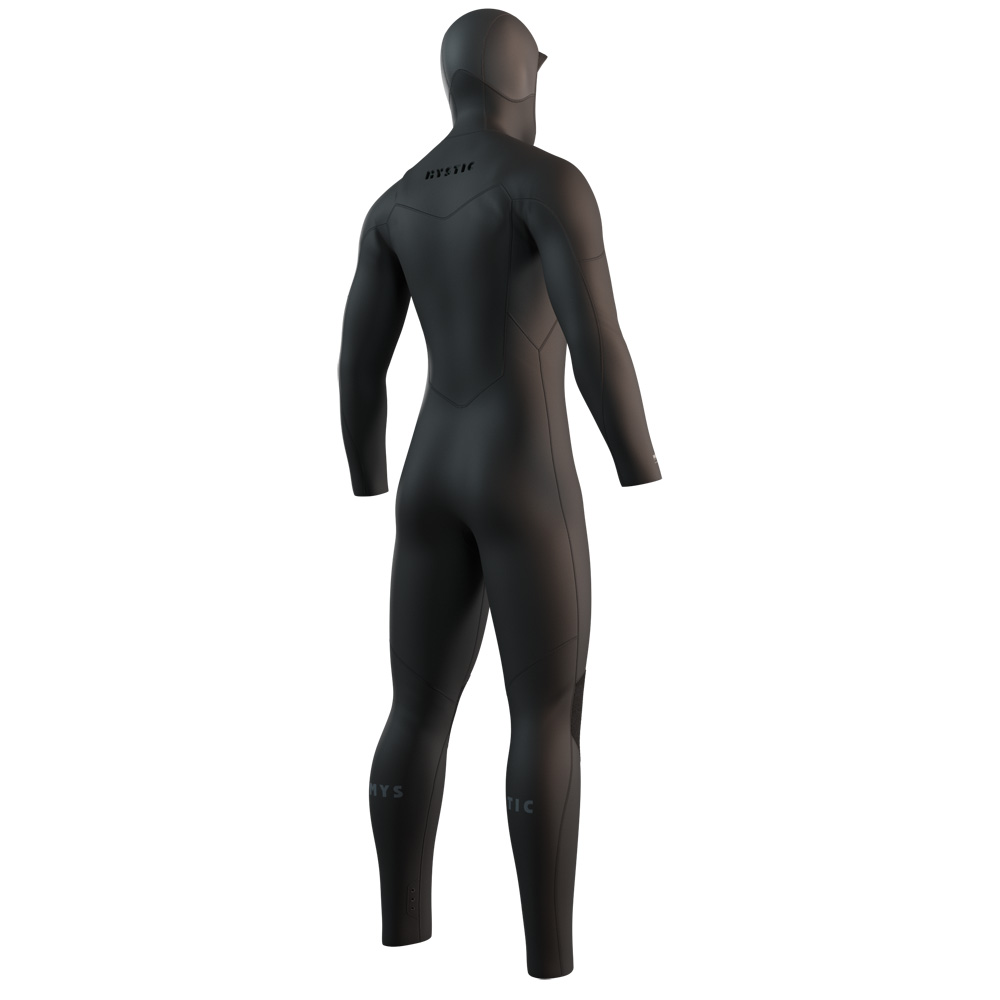 Mystic Motion Hooded Fullsuit 5/3 mm muta uomo nera con cerniera frontale 2