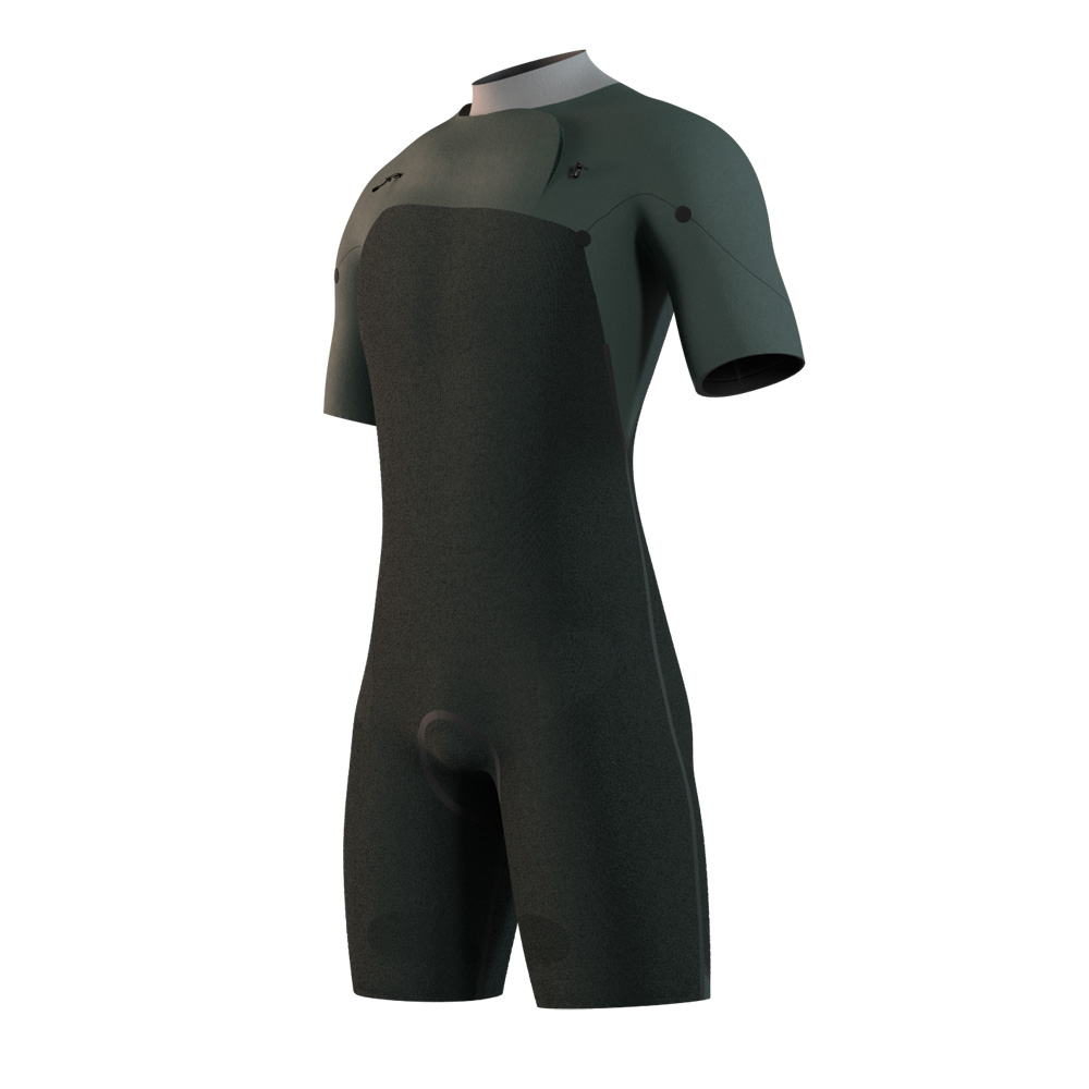 Mystic Motion shorty 3/2 mm borstrits heren zwart 3