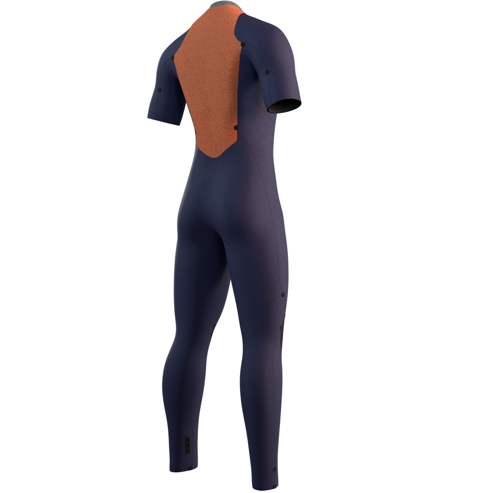 Mystic Star Shortarm 3/2 mm muta uomo nera con cerniera posteriore 4