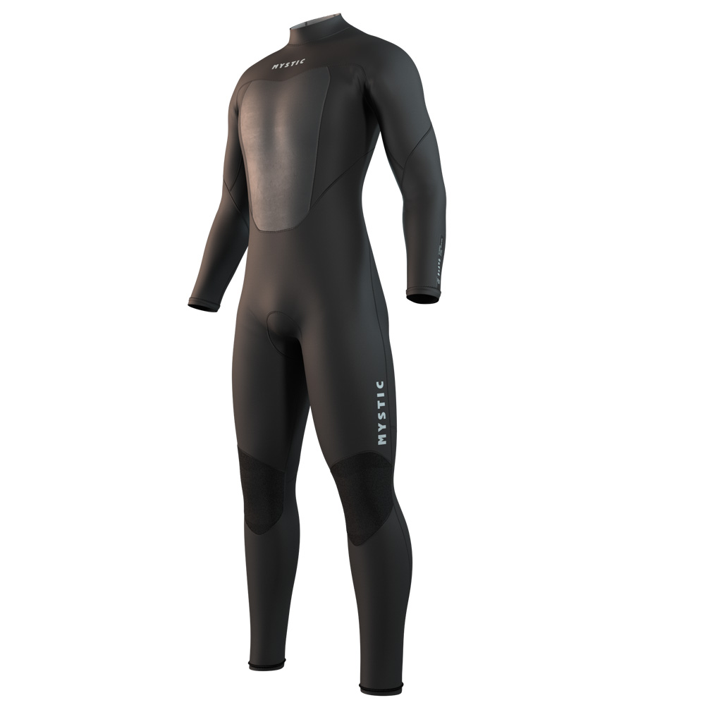 Muta uomo nera con cerniera posteriore Mystic Brand Fullsuit 3/2 mm