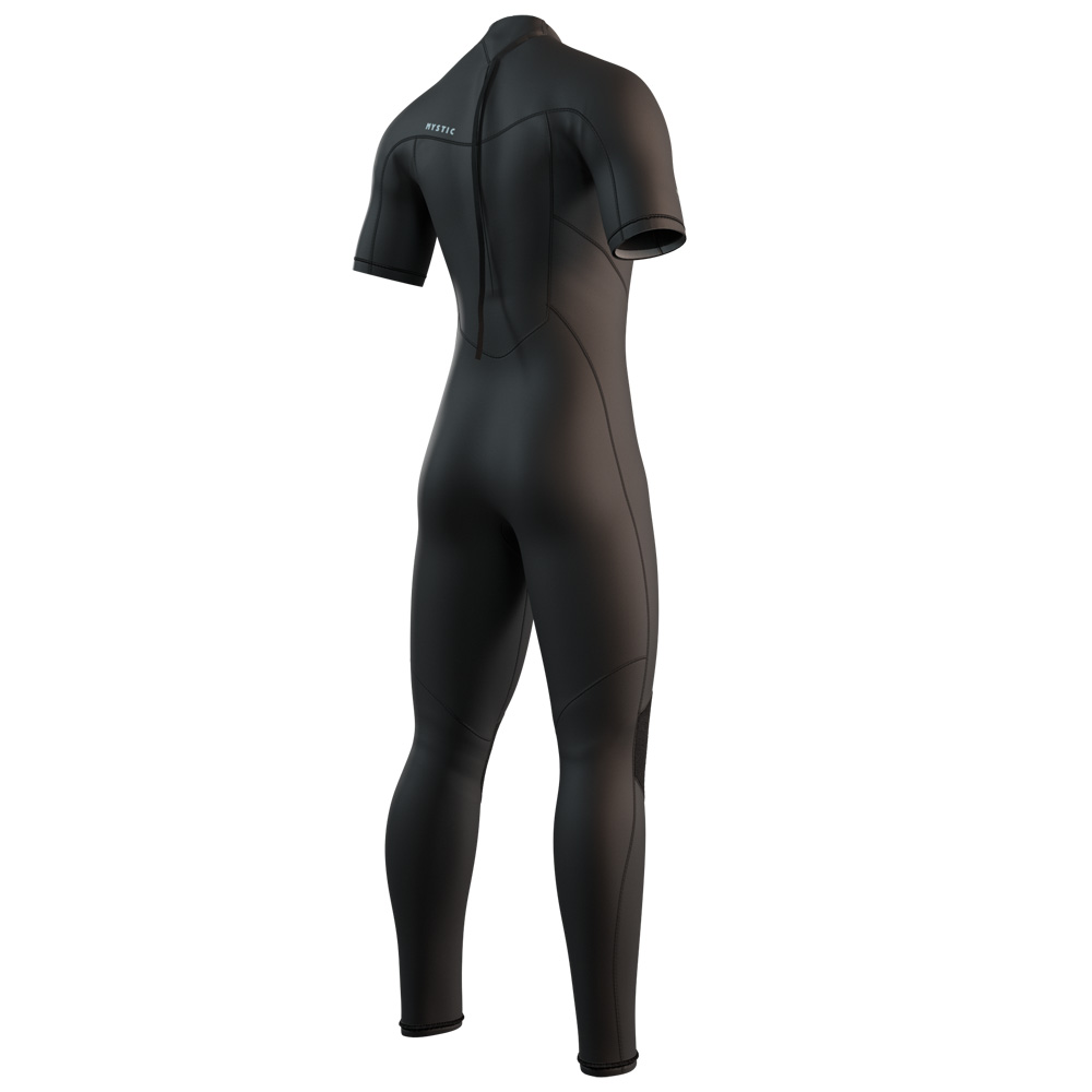 Mystic Brand Shortarm 3/2 mm muta uomo nera con cerniera posteriore 2